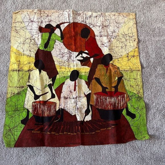 Handmade tie dye wall batik art - genuine African - Picture 3 of 5